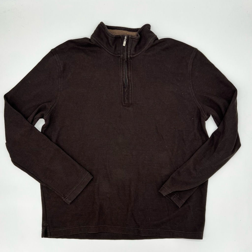 Joe Joseph Abboud Brown Long Sleeve 14 Zip